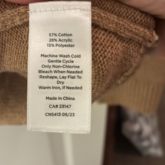 Talbots Cotton Blend Brown Sweater with Owl Design SZ MP - Picture 4 of 4